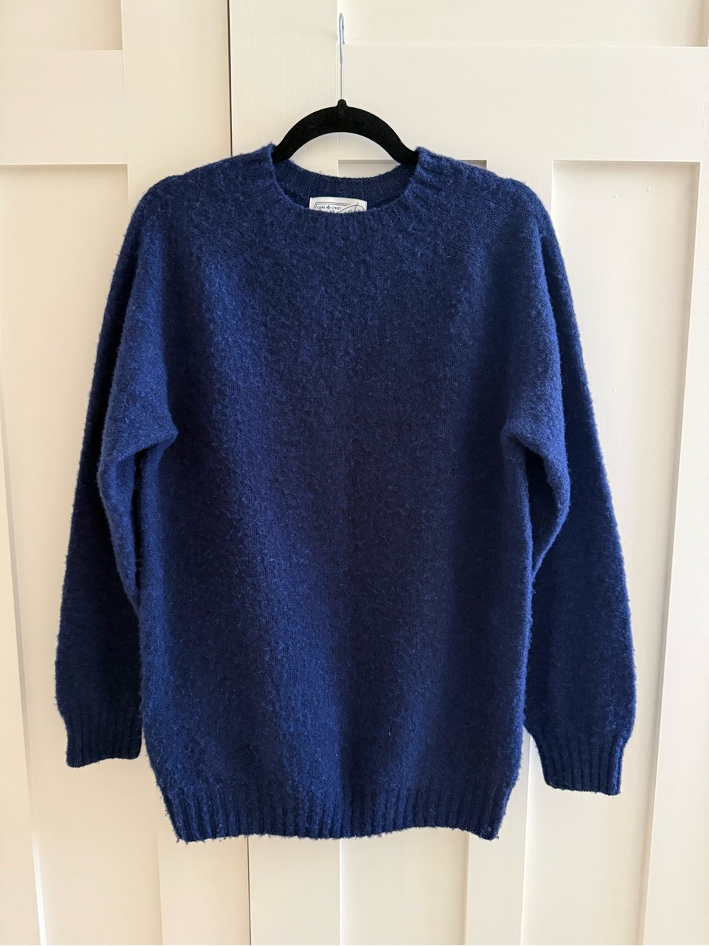 Men's Wool Crewneck Sweater in Navy (Clark Street Mercantile)